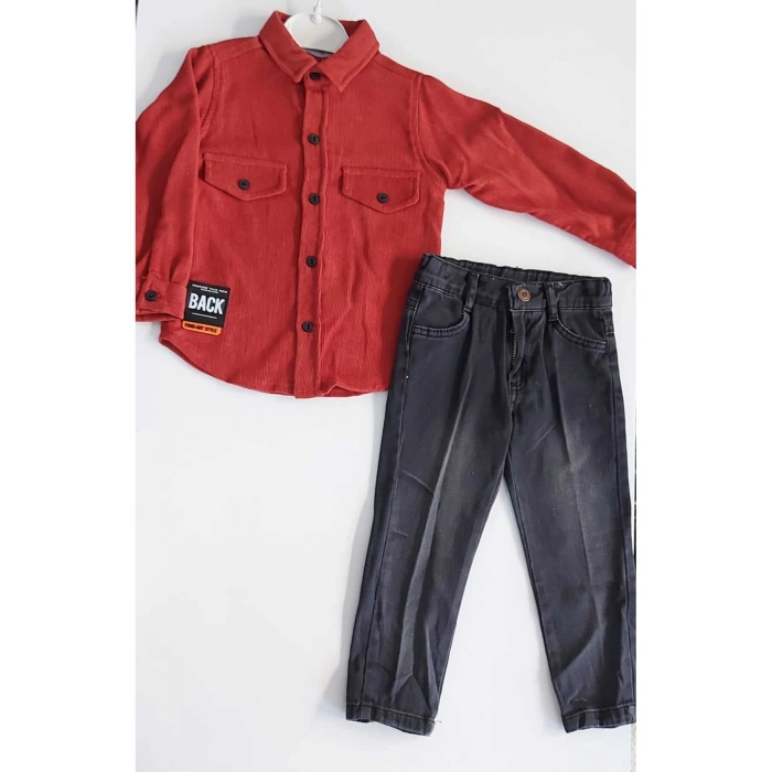 KADİFE GÖMLEK ERKEK ÇOCUK TAKIM