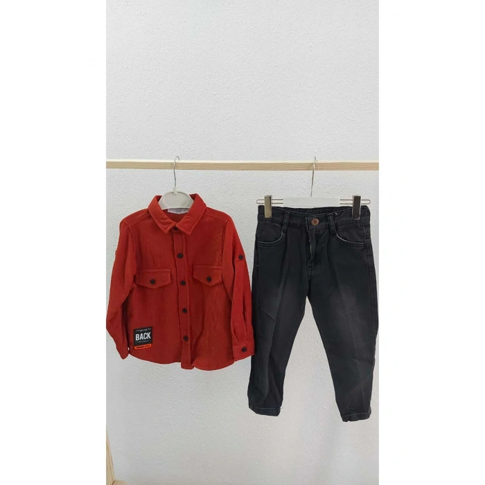 KADİFE GÖMLEK ERKEK ÇOCUK TAKIM