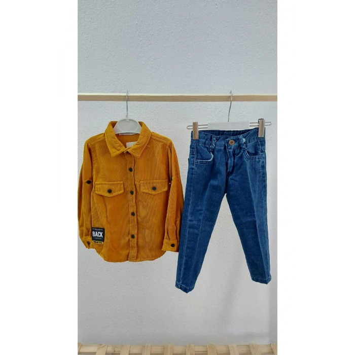 KADİFE GÖMLEK ERKEK ÇOCUK TAKIM