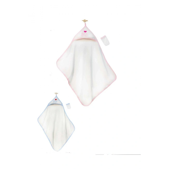 Bebek Havlu Kundak %100 Pamuk- Bebek Banyo Havlusu 75x75cm MUM DAD Desenli Kundak