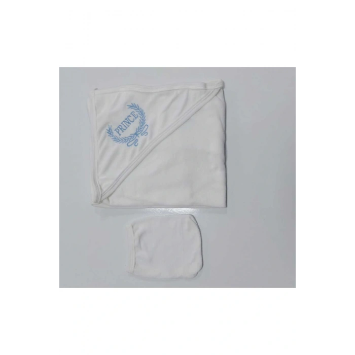 Bebek Havlu Kundak %100 Pamuk- Bebek Banyo Havlusu 75x75cm PRİNCES Desenli