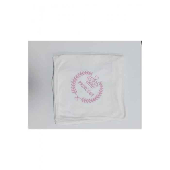 Pamuklu Yumuşacık Çift Katlı Penye Kız-Erkek Yenidoğan PRİNCE-PRENCESS DESENLİ Bebek Kundak Battaniy