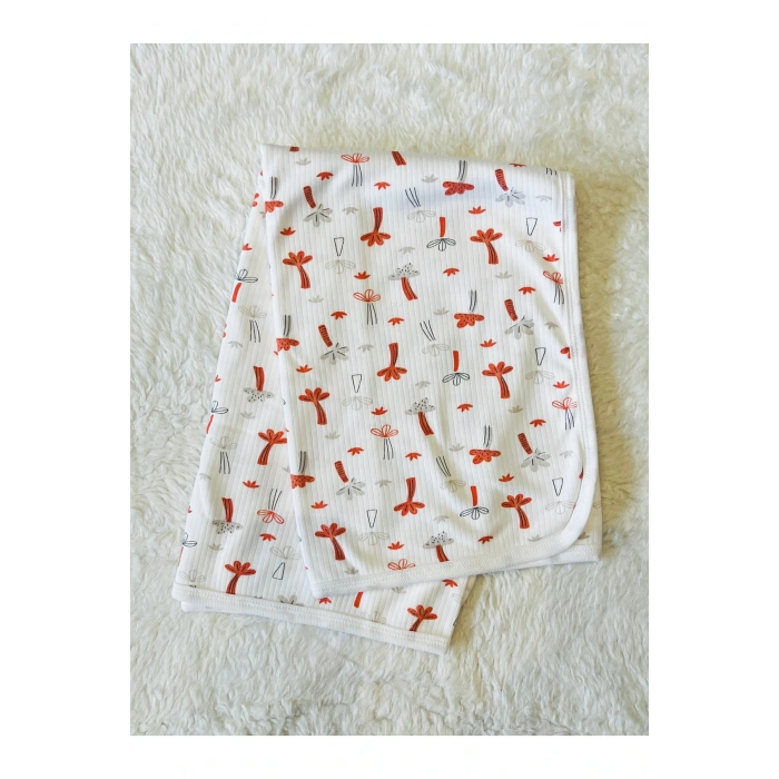 Ekru Fitilli Tek Kat Bebek Kundak Battaniye