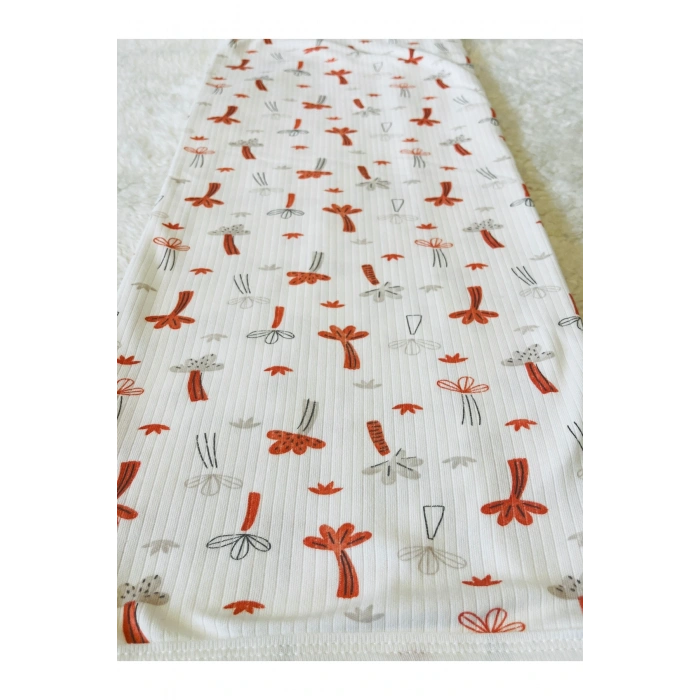 Ekru Fitilli Tek Kat Bebek Kundak Battaniye