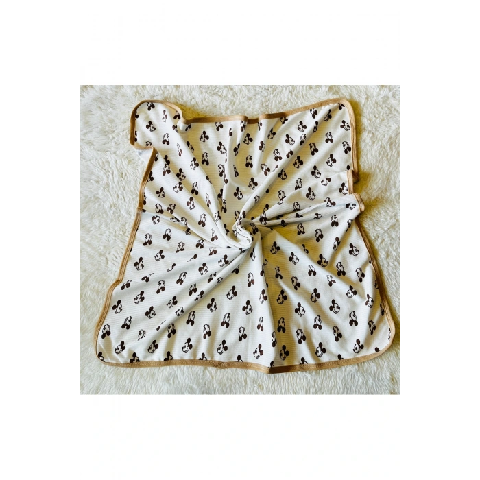 Fitilli Tek Katlı Mickey Mouse Bebek Kundak Battaniye