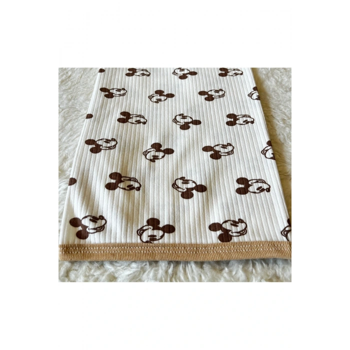 Fitilli Tek Katlı Mickey Mouse Bebek Kundak Battaniye