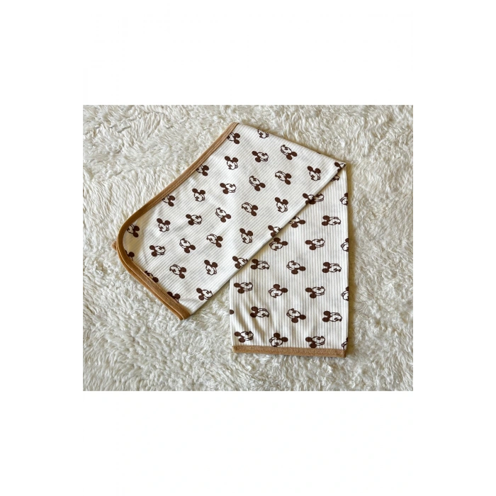 Fitilli Tek Katlı Mickey Mouse Bebek Kundak Battaniye