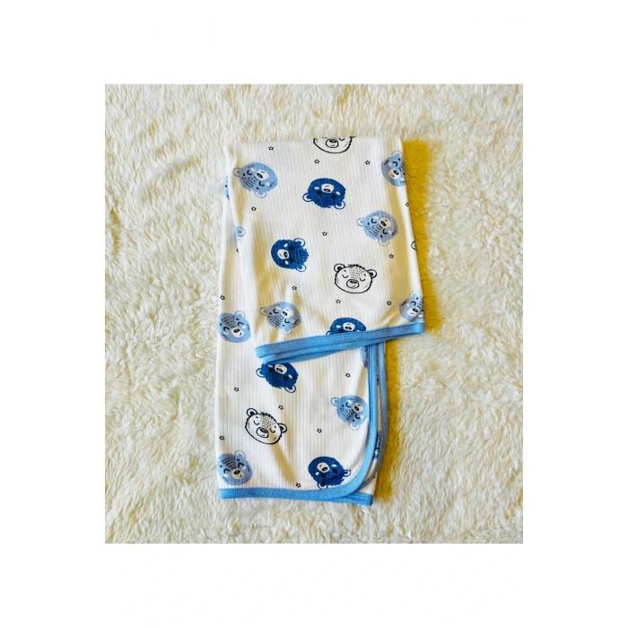 Fitilli tek katlı bebek kundak battaniye