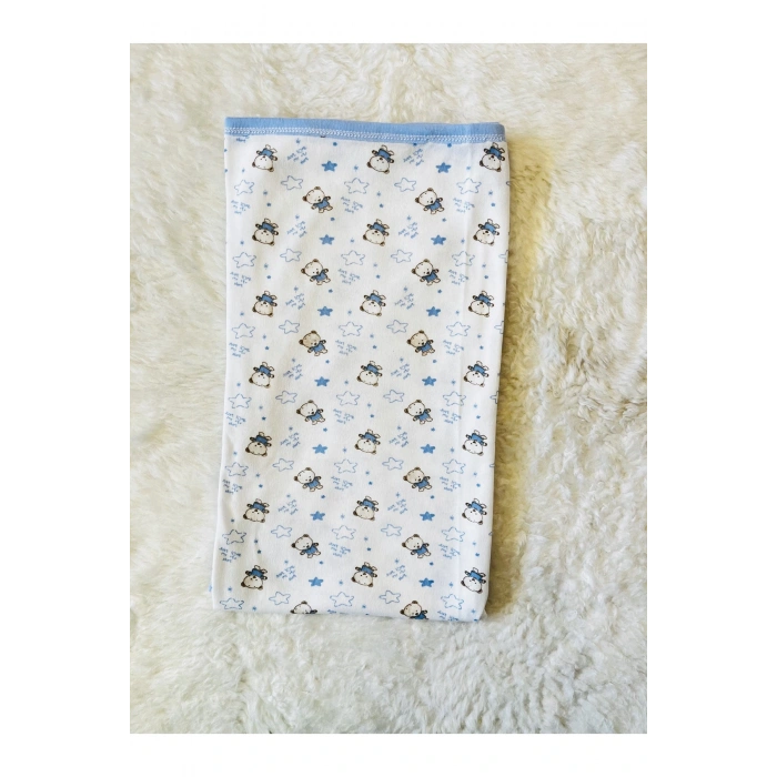 Çift Katlı Erkek Bebek Kundak Battaniye Not: Ürün Çift Kumaş Birleştirilip Dikilmiştir