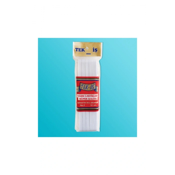 10 mt Yassı Lastik Beyaz