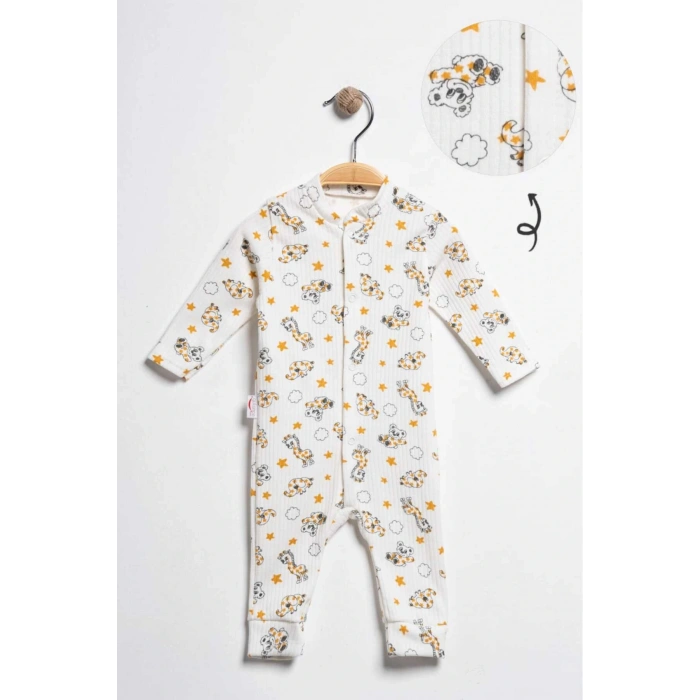 Yenidoğan -Bebek    Desenli Tulum Takımı