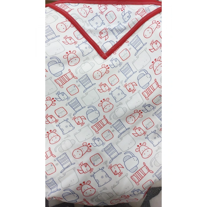 Pamuklu Çift Katlı KAPİTONE Örtü Kundak  Battaniye Kız-Erkek Yenidoğan/Bebek Kundak Battaniye