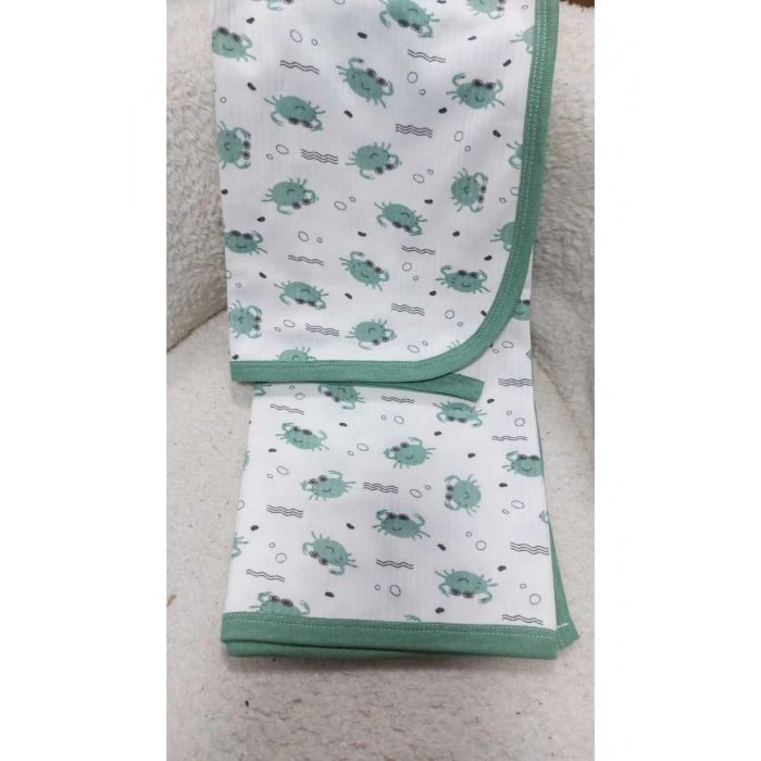 Fitilli Desenli Tek Katlı Bebek Kundak Battaniye