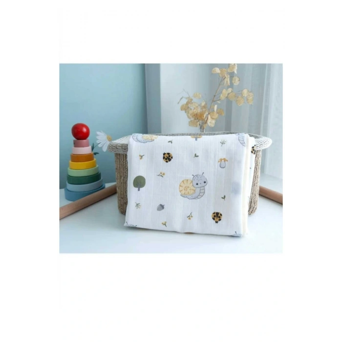 Çok Amaçlı Müslin Örtü , Müslin Yenidoğan Bebek Battaniyesi, %100 Pamuk, Müslin Bez 80*90 cm