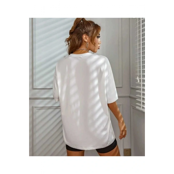 Los Angeles Baskılı Oversize Kalıp Unisex T-shirt