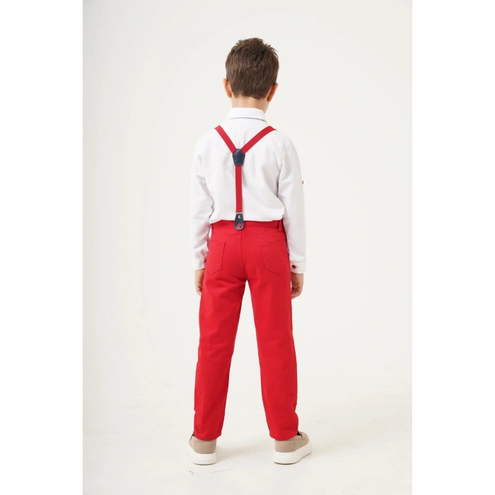 Erkek Çocuk /askılı Ve Papyonlu/ Gömlek Pantolon /erkek Çocuk Takım