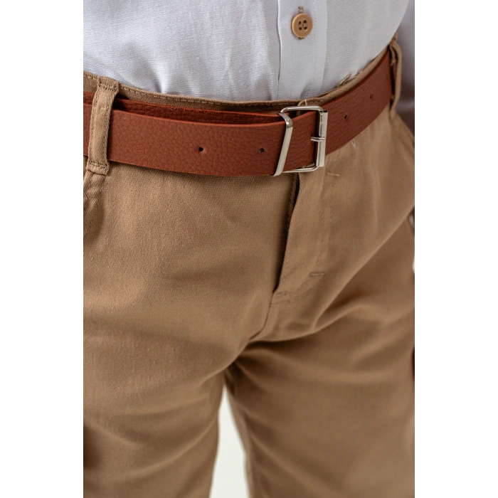 erkek çocuk / uzun kol hakim yaka / gömlek pantolon/ kemerli erkek takım