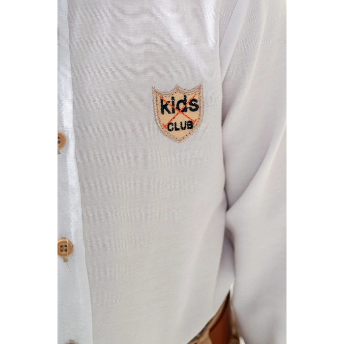 erkek çocuk / uzun kol hakim yaka / gömlek pantolon/ kemerli erkek takım