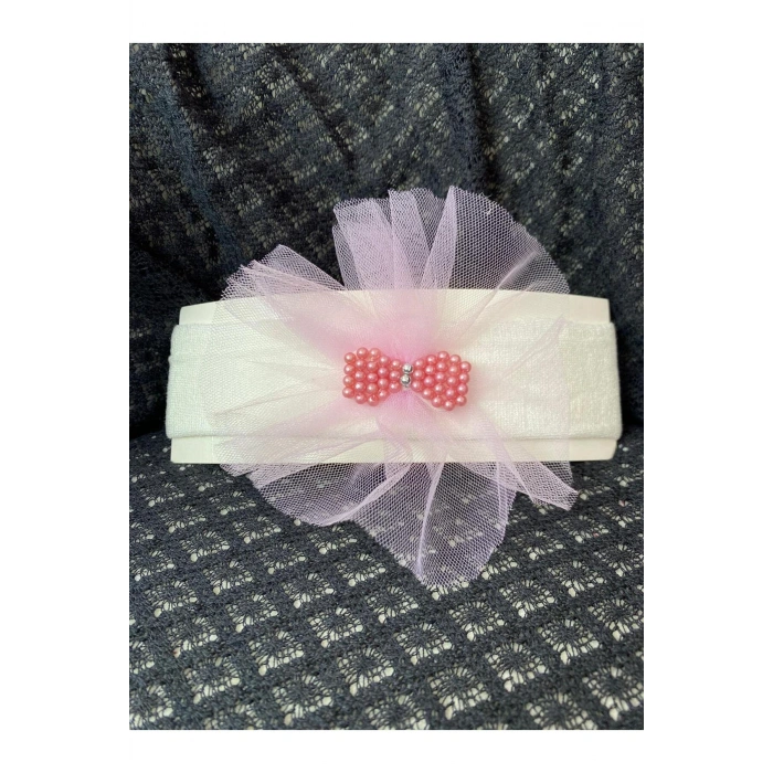 Bebek Bandana 0-24 Ay İşlemeli Dantelli Tasarım