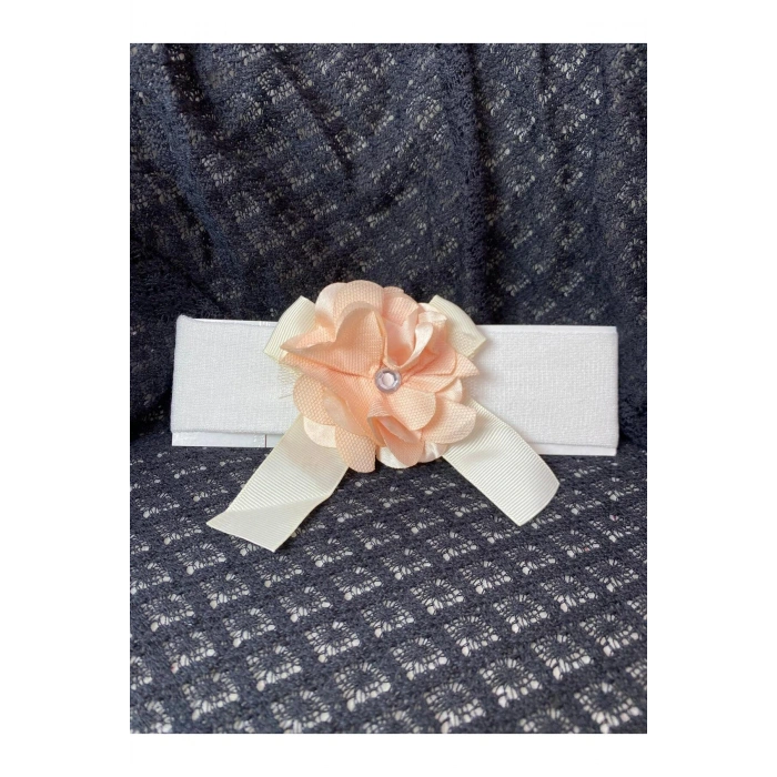 Bebek Bandana 0-24 Ay İşlemeli Dantelli- Çiçekli Tasarım