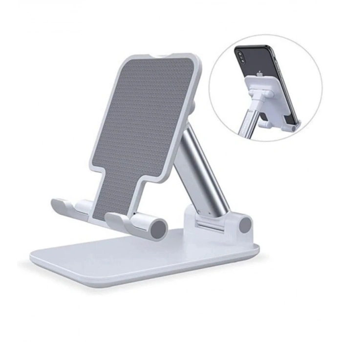 Masaüstü Telefon Standı Folding Desktop Phone Stand Beyaz