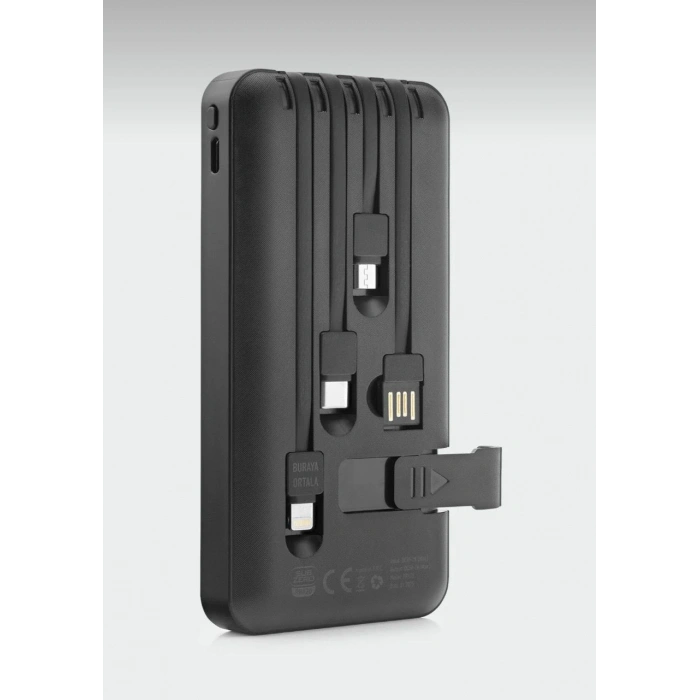 PR120 10.000 MAH. - TAŞINABİLİR ŞARJ POWERBANK STANDLI 3 in 1