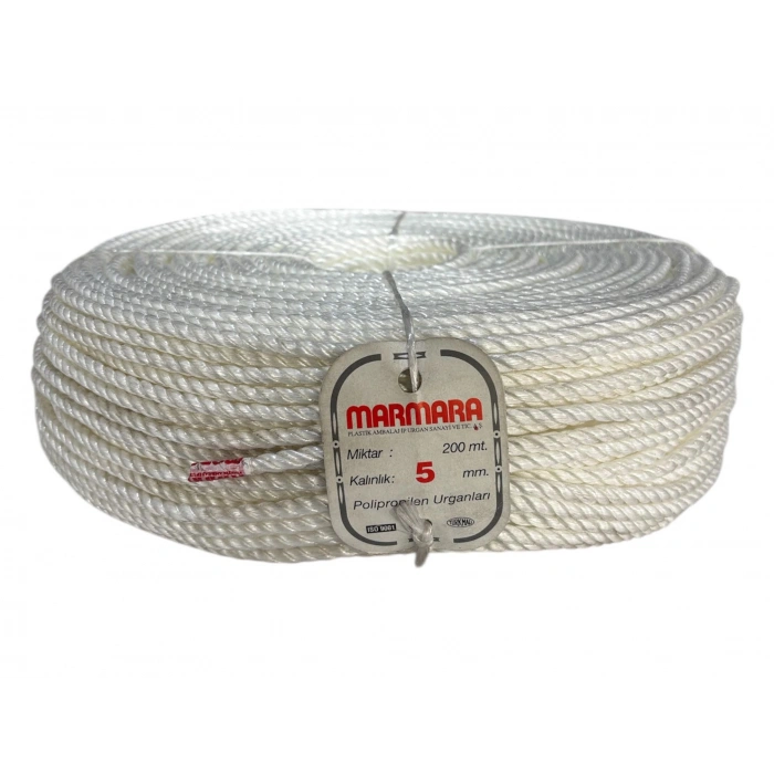 Beyaz Halat İp 5 mm 200 metre