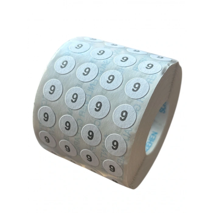 9NO Yapışkanlı Sticker Etiket Beden Etiketi (5000 ADET)