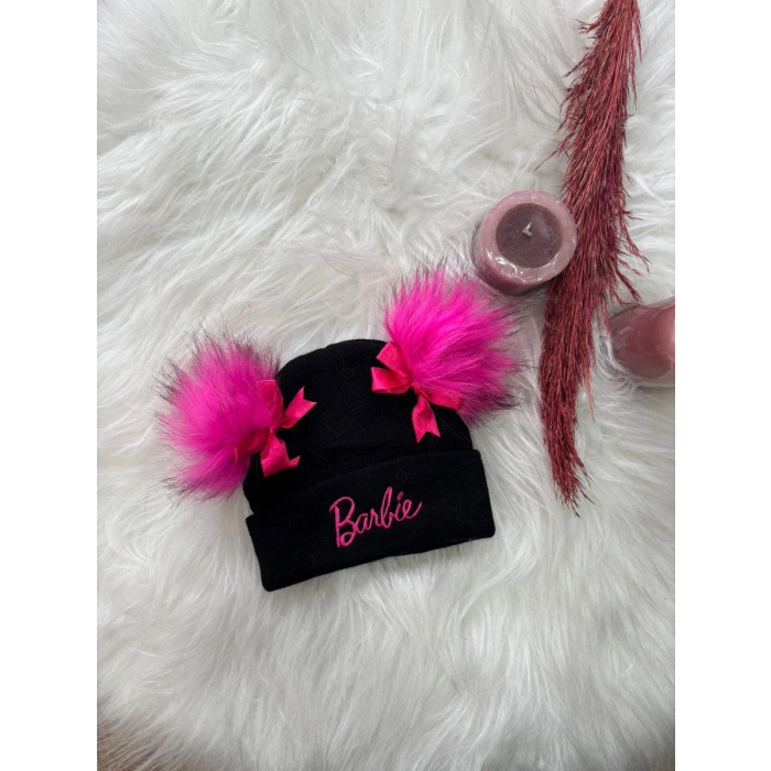 BARBİE FİYONKLU ÇİFT PONPON BERE 2/8 YAŞ