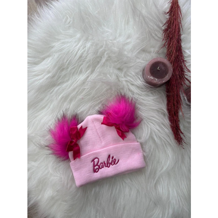 BARBİE FİYONKLU ÇİFT PONPON BERE 2/8 YAŞ