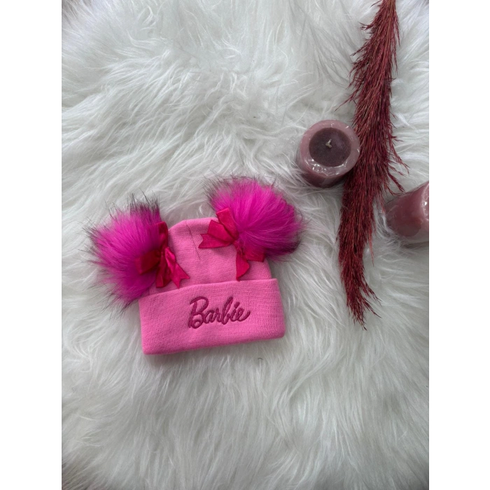 BARBİE FİYONKLU ÇİFT PONPON BERE 2/8 YAŞ