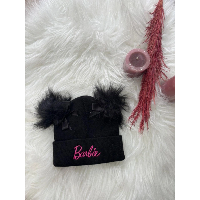 BARBİE FİYONKLU ÇİFT PONPON BERE 2/8 YAŞ