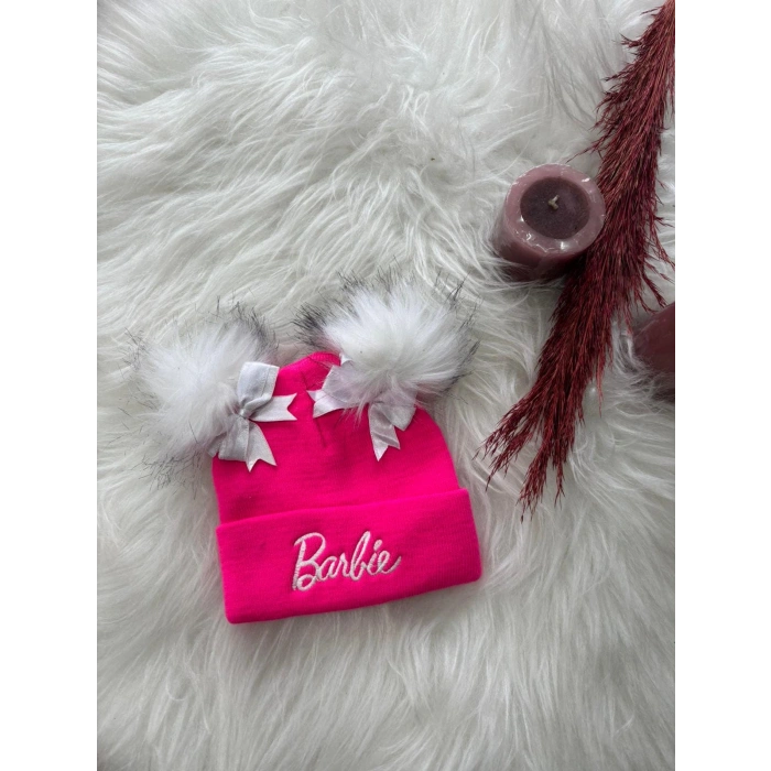 BARBİE FİYONKLU ÇİFT PONPON BERE 2/8 YAŞ
