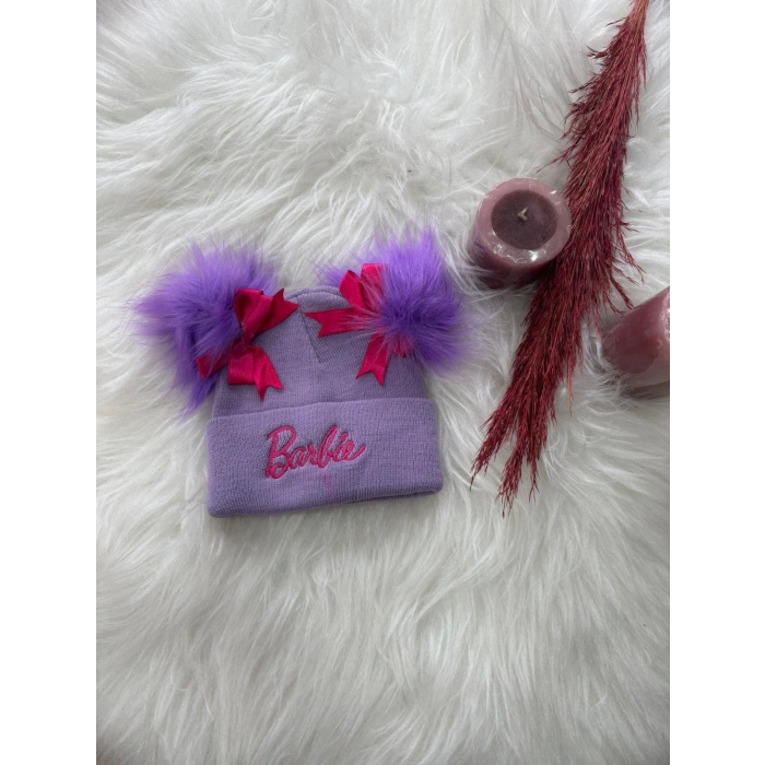 BARBİE FİYONKLU ÇİFT PONPON BERE 2/8 YAŞ