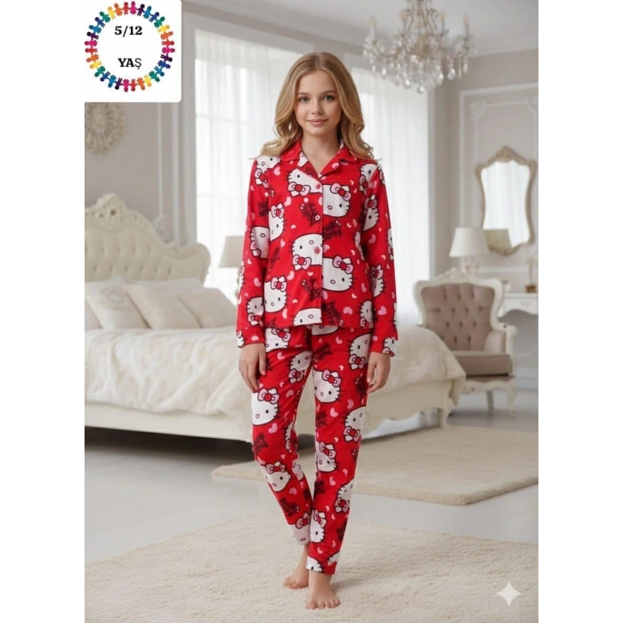 Çocuk Hello Kitty Pijama Takımı