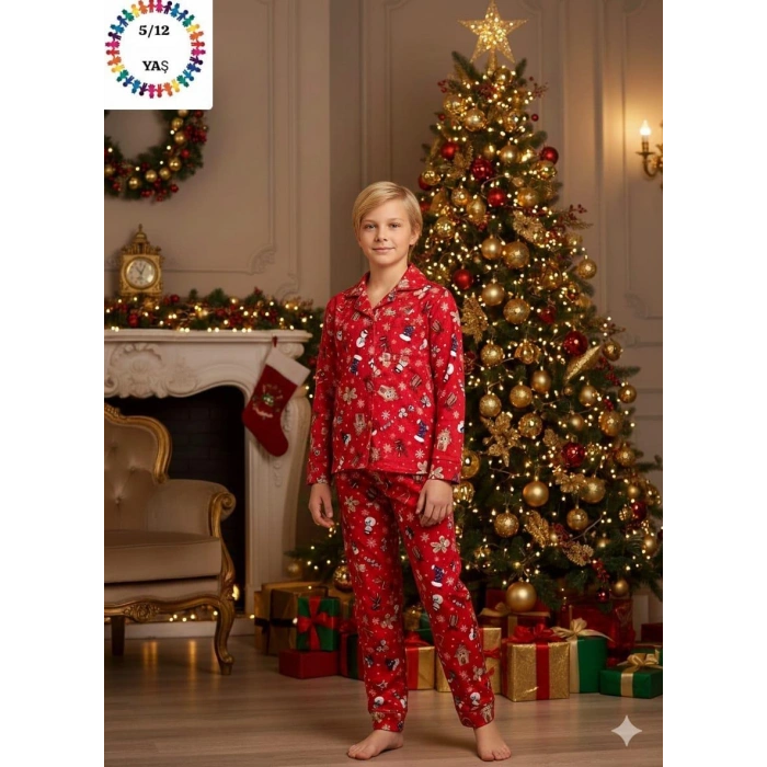 Çocuk Yılbaşı Konsept Pijama Takımı