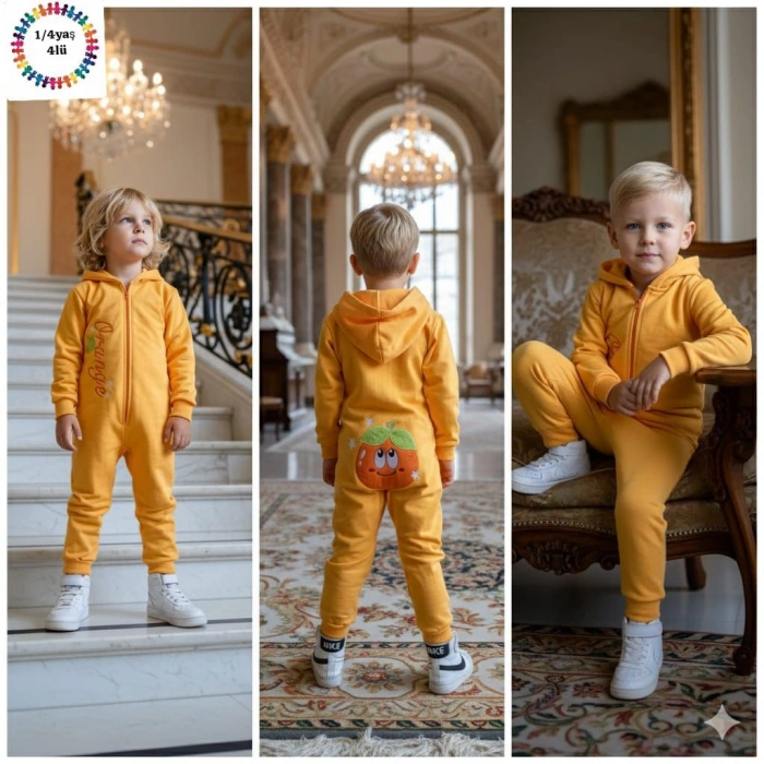 FERMUARLI & KAPÜŞONLU ÇOCUK TULUM