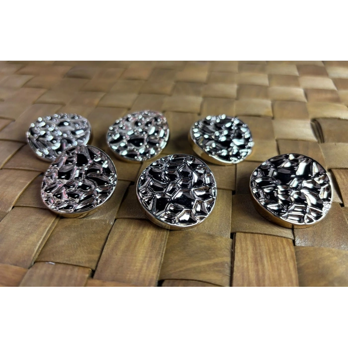 GOLD DÜĞME 48 BOY (30,5MM) GÜMÜŞ - 5 ADET