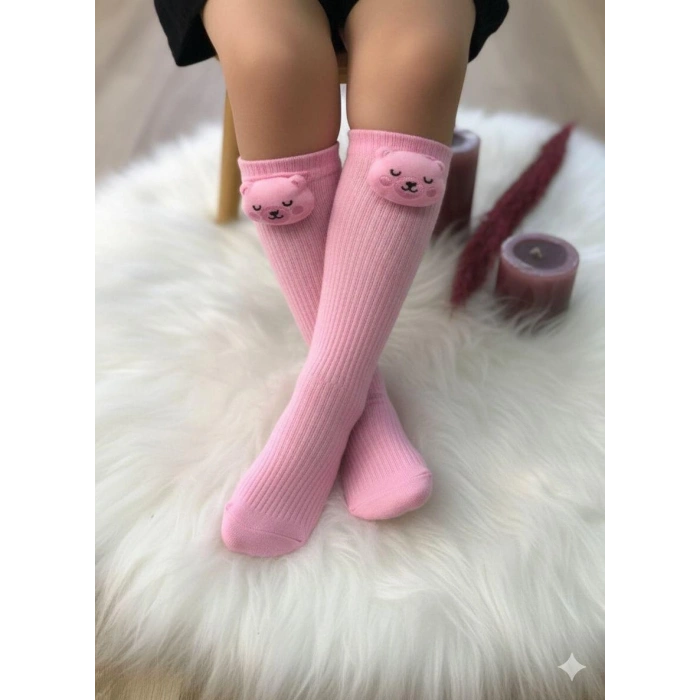 KIZ ÇOCUK HAYVAN FİGÜRLÜ DİZALTI ÇORAP 3LÜ 1/5 YAŞ