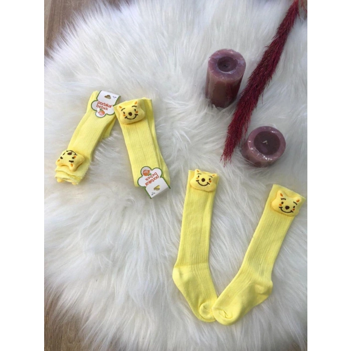 KIZ ÇOCUK HAYVAN FİGÜRLÜ DİZALTI ÇORAP 3LÜ 1/5 YAŞ