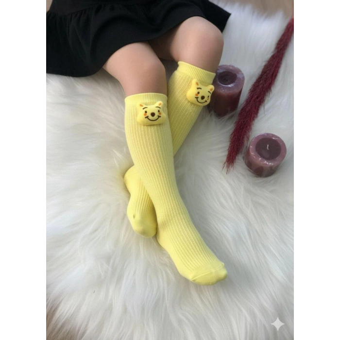 KIZ ÇOCUK HAYVAN FİGÜRLÜ DİZALTI ÇORAP 3LÜ 1/5 YAŞ