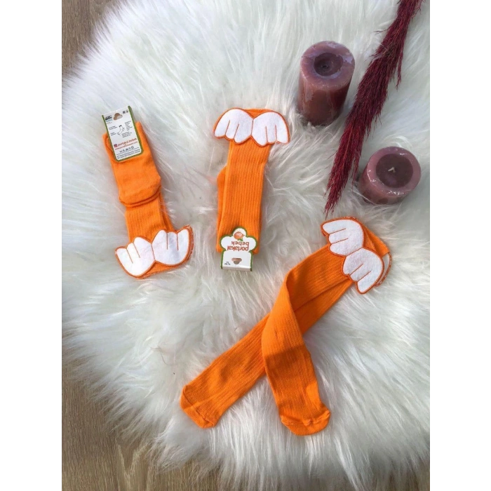 KIZ ÇOCUK MELEK KANATLI DİZALTI ÇORAP 3LÜ 1/5 YAŞ