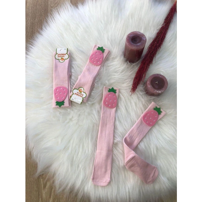 KIZ ÇOCUK MEYVELİ DİZALTI ÇORAP 3LÜ 1/5 YAŞ