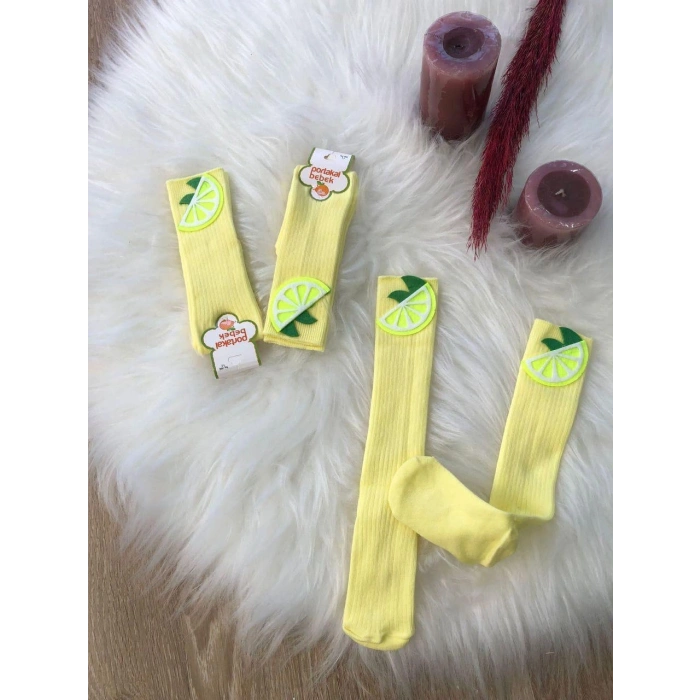 KIZ ÇOCUK MEYVELİ DİZALTI ÇORAP 3LÜ 1/5 YAŞ