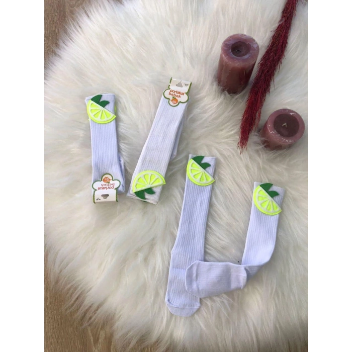 KIZ ÇOCUK MEYVELİ DİZALTI ÇORAP 3LÜ 1/5 YAŞ