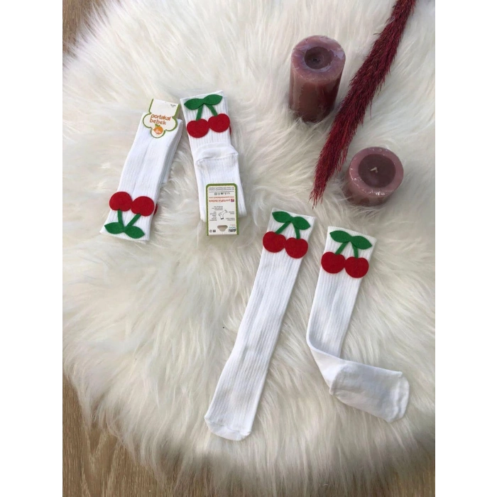 KIZ ÇOCUK MEYVELİ DİZALTI ÇORAP 3LÜ 1/5 YAŞ