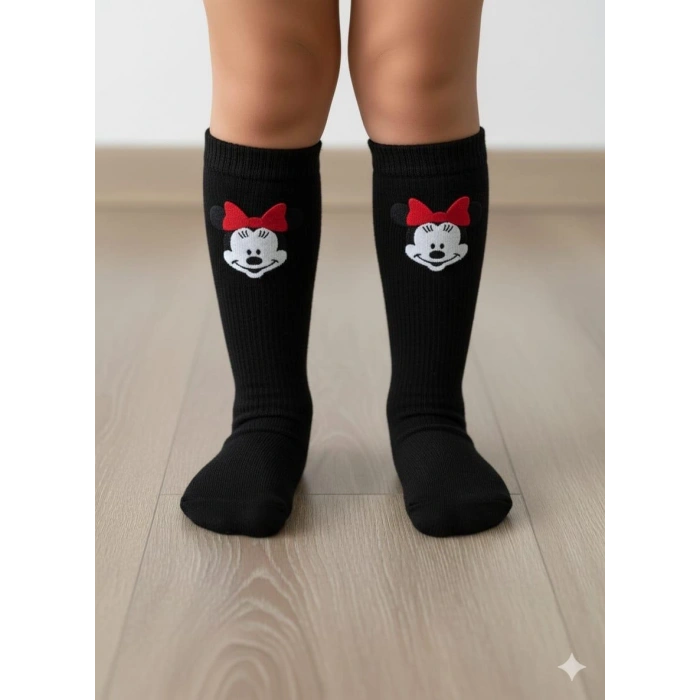 KIZ ÇOCUK MİCKEY DİZALTI ÇORAP 3LÜ 1/5 YAŞ