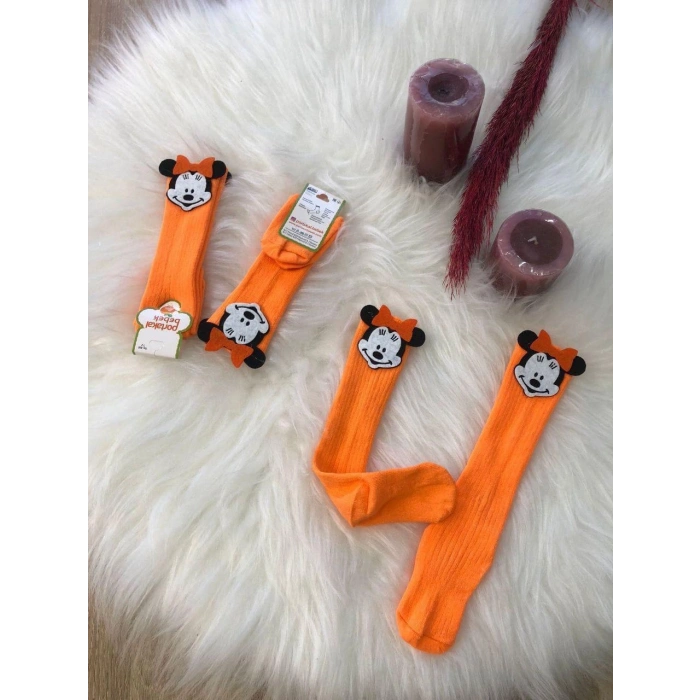 KIZ ÇOCUK MİCKEY DİZALTI ÇORAP 3LÜ 1/5 YAŞ