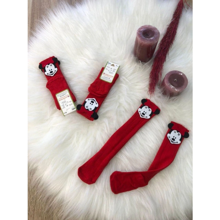 KIZ ÇOCUK MİCKEY DİZALTI ÇORAP 3LÜ 1/5 YAŞ