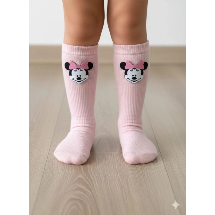 KIZ ÇOCUK MİCKEY DİZALTI ÇORAP 3LÜ 1/5 YAŞ